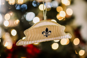 Superdome Embroidered Christmas Ornament Nola Tawk