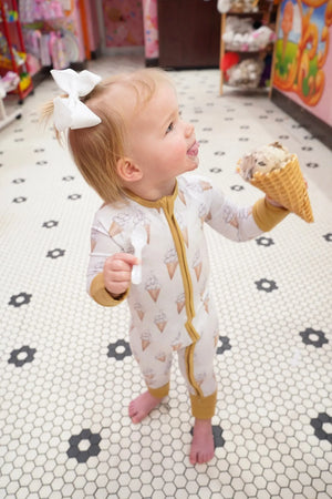 Sweet Scoops - Bamboo Sleeper by KenzKustomz, children's boutique clothing detail photo 4