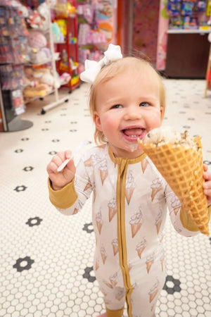 Sweet Scoops - Bamboo Sleeper by KenzKustomz, children's boutique clothing detail photo 6