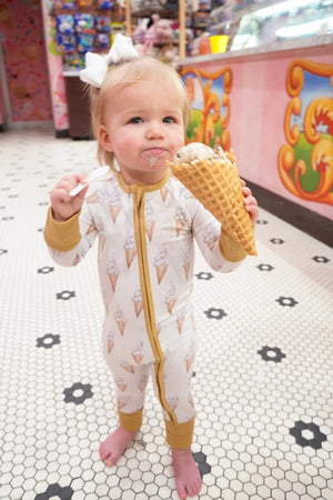 Sweet Scoops - Bamboo Sleeper by KenzKustomz, children's boutique clothing detail photo 7