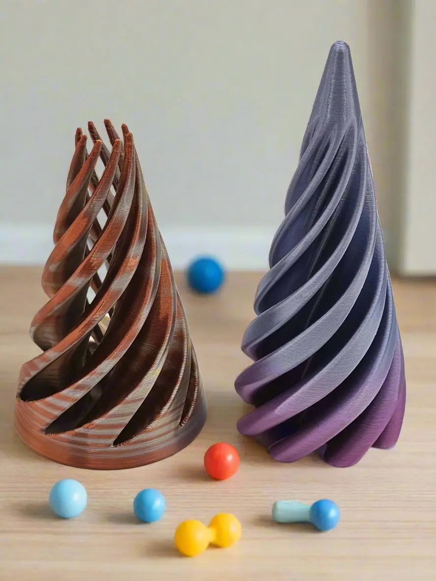 3D Printed Spiral Cone Fidget Toy - Tween Space Sensory Focus & Stress Relief Desk Toys