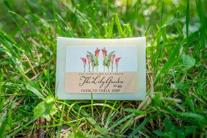 The Lily Garden 5 Oz. ~ Farm To Table Soap Slice by Essential Journeys, natural skincare detail photo 5