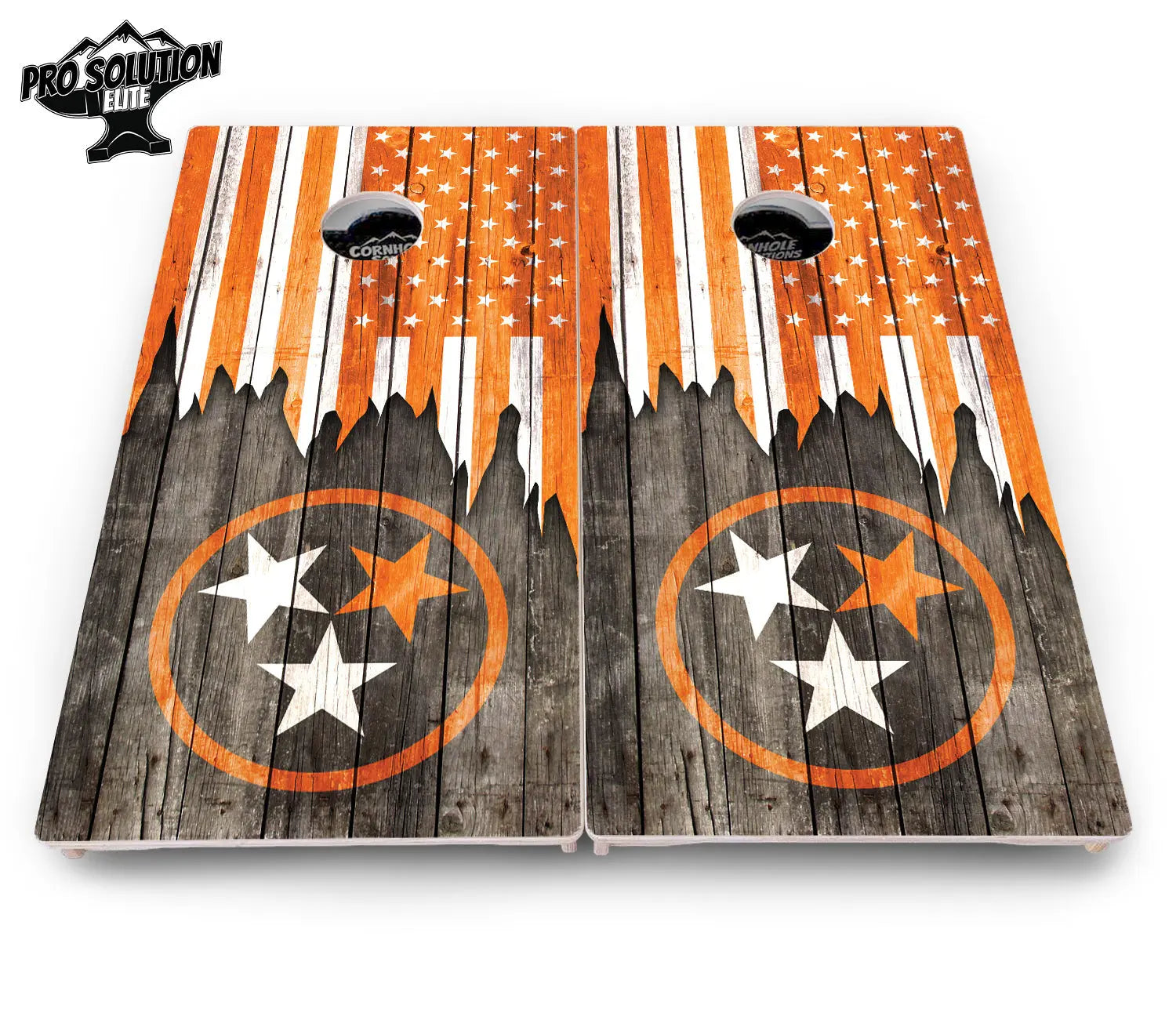 TN Orange Flag Cornhole Boards - Pro Solution Elite Series by Cornhole Solutions, custom cornhole board detail photo 4