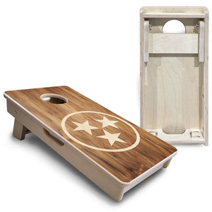 TN Tri-Star Woodgrain - Mini or Vacation Size Cornhole Boards Cornhole Solutions