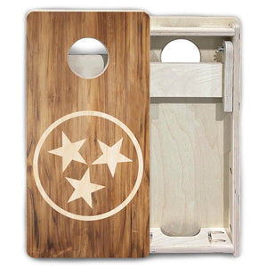 TN Tri-Star Woodgrain - Mini or Vacation Size Cornhole Boards Cornhole Solutions