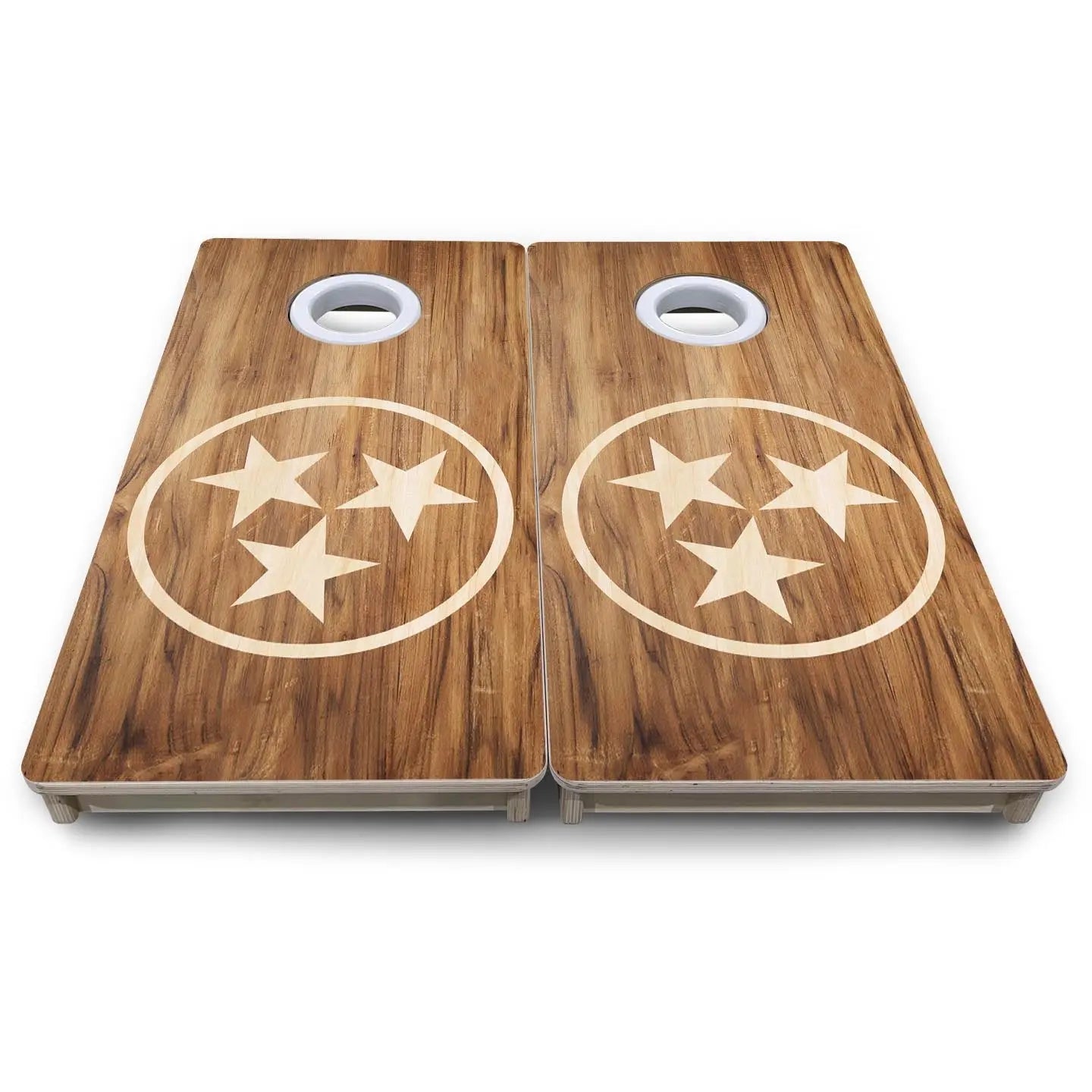 TN Tri-Star Woodgrain - Mini or Vacation Size Cornhole Boards Cornhole Solutions