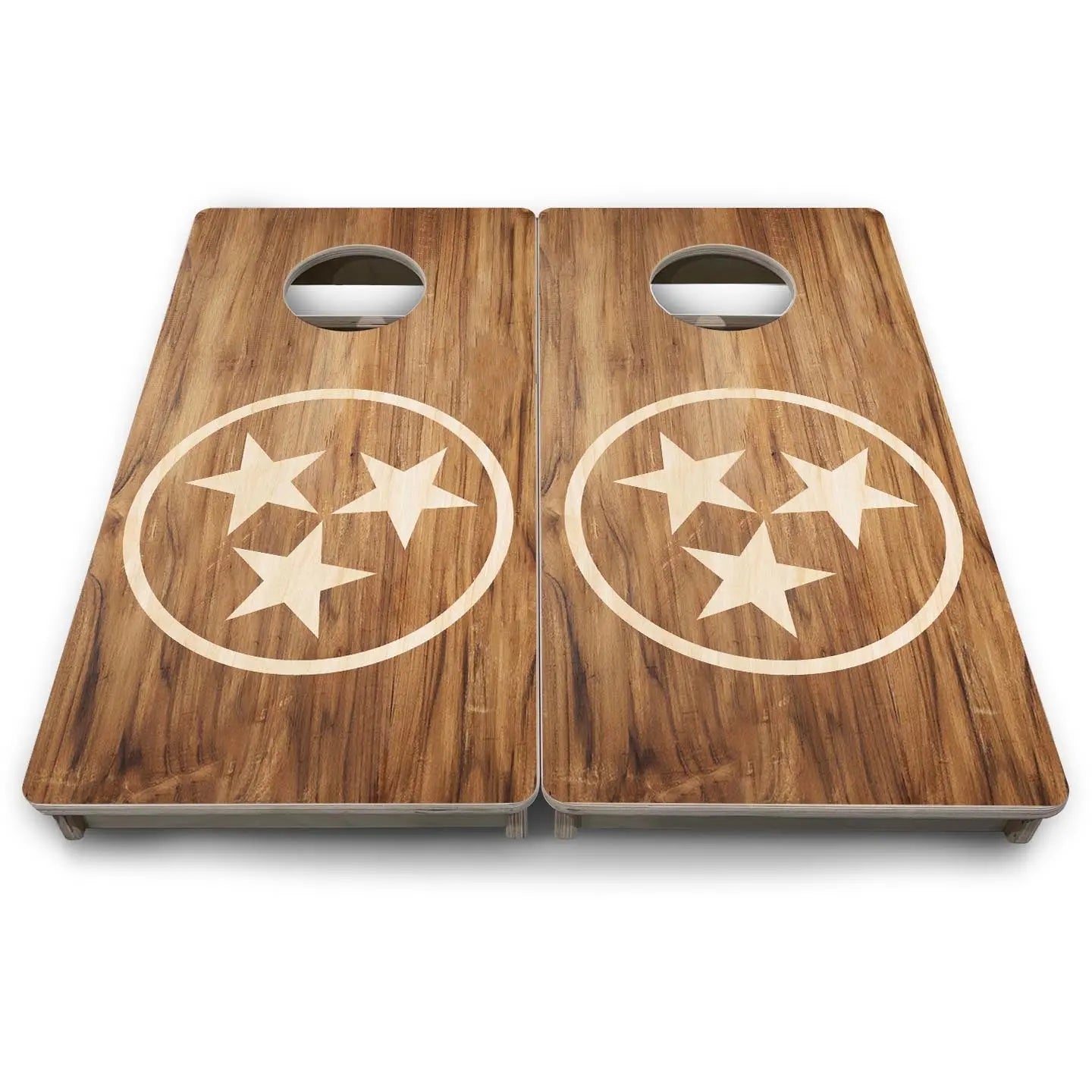 TN Tri-Star Woodgrain - Mini or Vacation Size Cornhole Boards Cornhole Solutions
