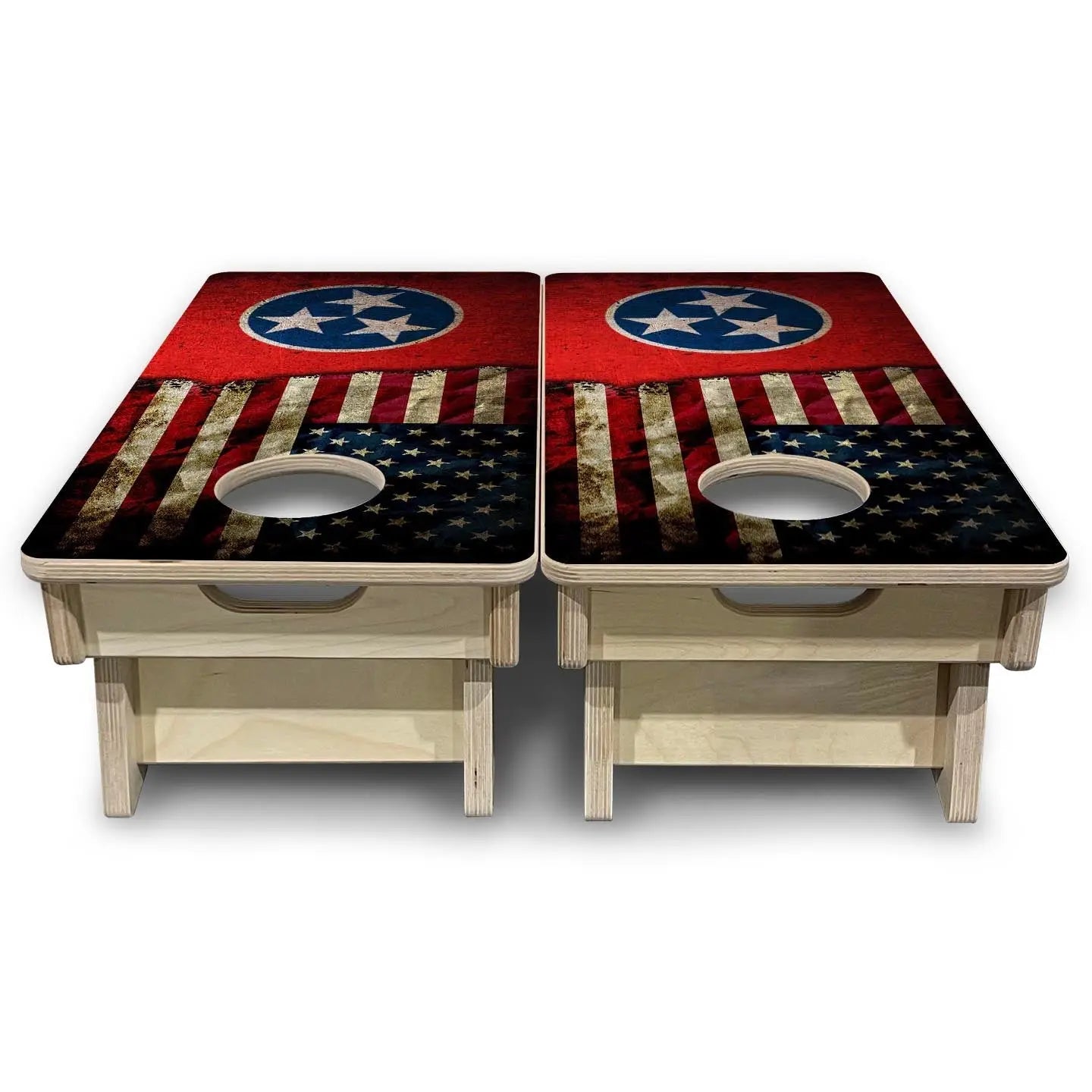 TN USA Flag - Mini or Vacation Size Cornhole Boards by Cornhole Solutions, custom cornhole board detail photo 4