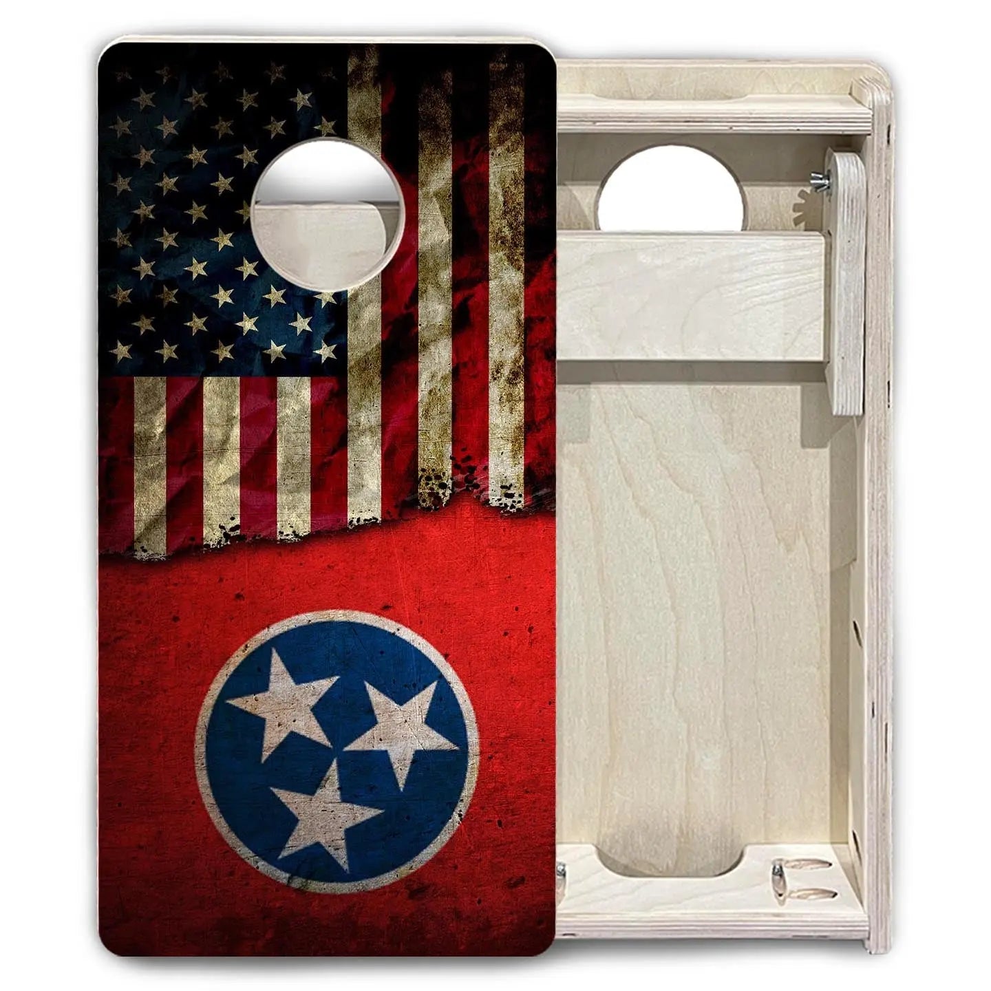 TN USA Flag - Mini or Vacation Size Cornhole Boards by Cornhole Solutions, custom cornhole board detail photo 6