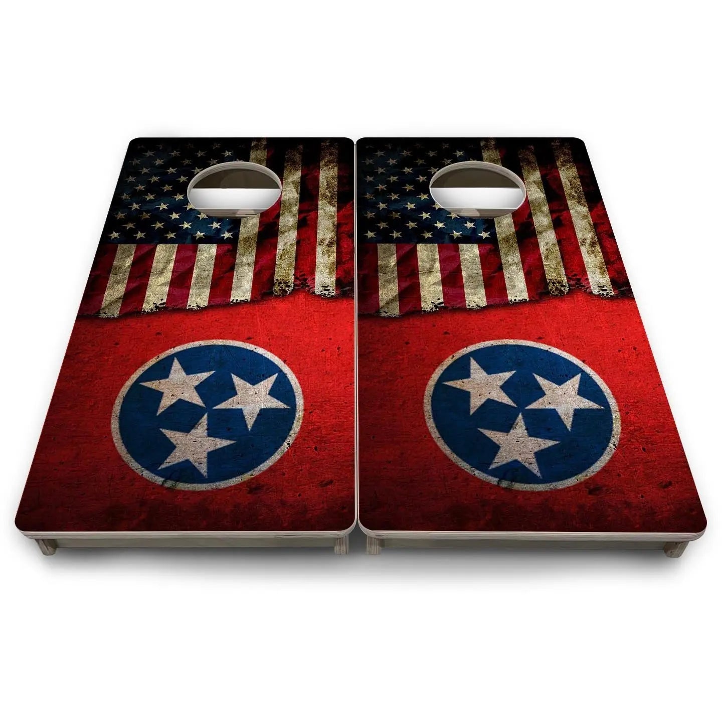 TN USA Flag - Mini or Vacation Size Cornhole Boards by Cornhole Solutions, custom cornhole board detail photo 9