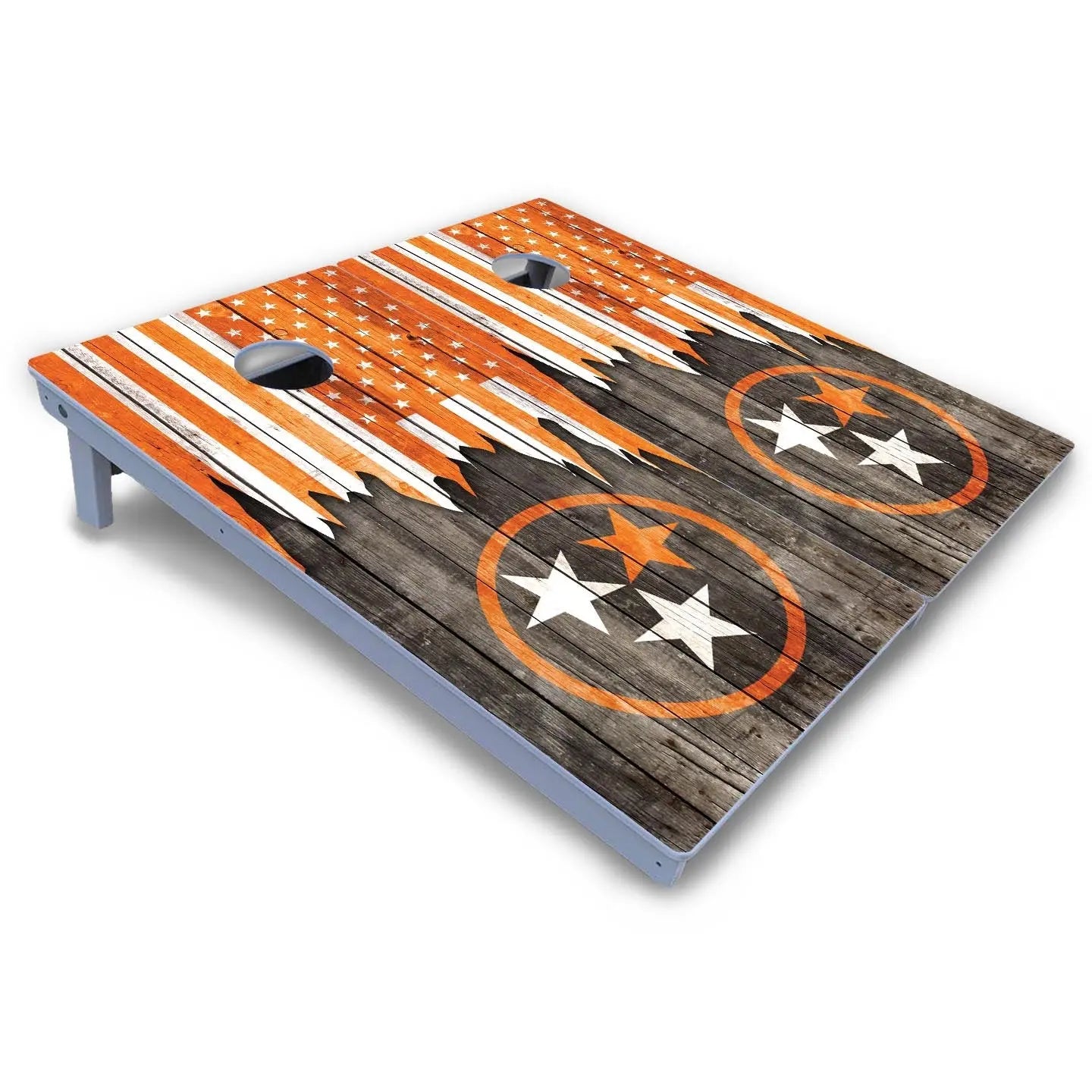 TN/USA Orange Flag Cornhole Boards - All Weather Series by Cornhole Solutions, custom cornhole board detail photo 3