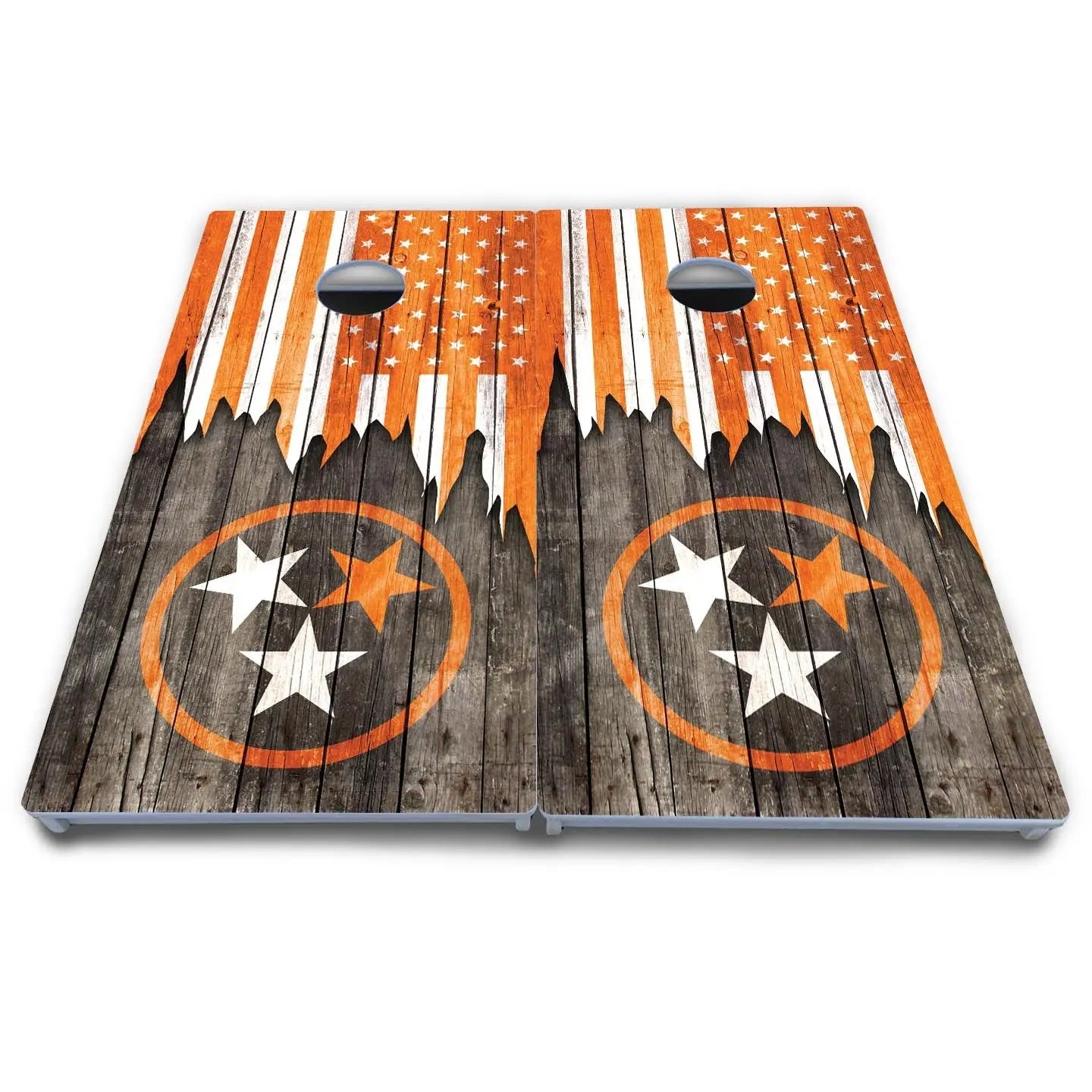 TN/USA Orange Flag Cornhole Boards - All Weather Series by Cornhole Solutions, custom cornhole board detail photo 4