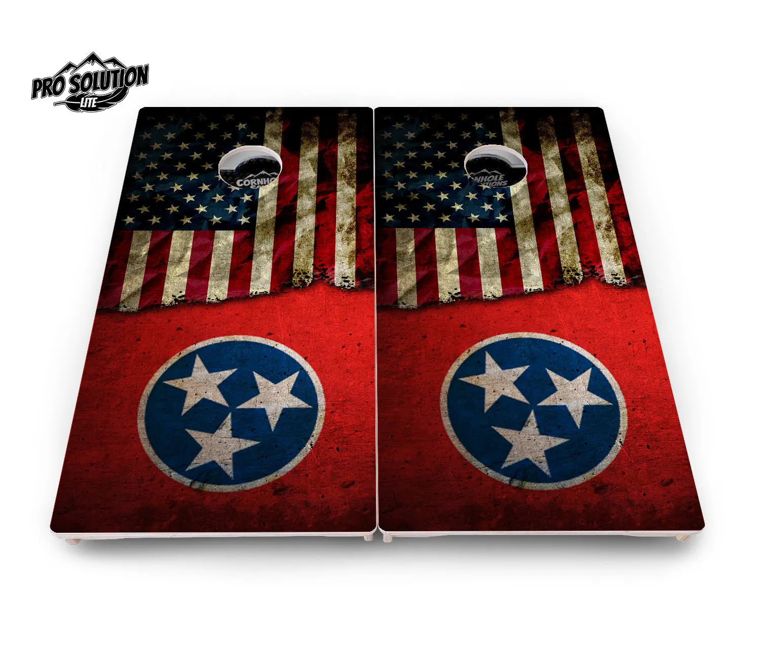 TN/USA Red Flag Design Cornhole Boards - Pro Solution Lite Series by Cornhole Solutions, Southern home decor detail photo 3