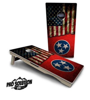 TN/USA Red Flag Design Cornhole Boards - Pro Solution Lite Series by Cornhole Solutions, Southern home decor detail photo 4