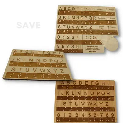 Tactile Braille Learning and Teaching board Gift | Creative Escape