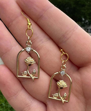 Tale as Old as Time Earrings by Mushroom Lady Co, handmade jewelry detail photo 2