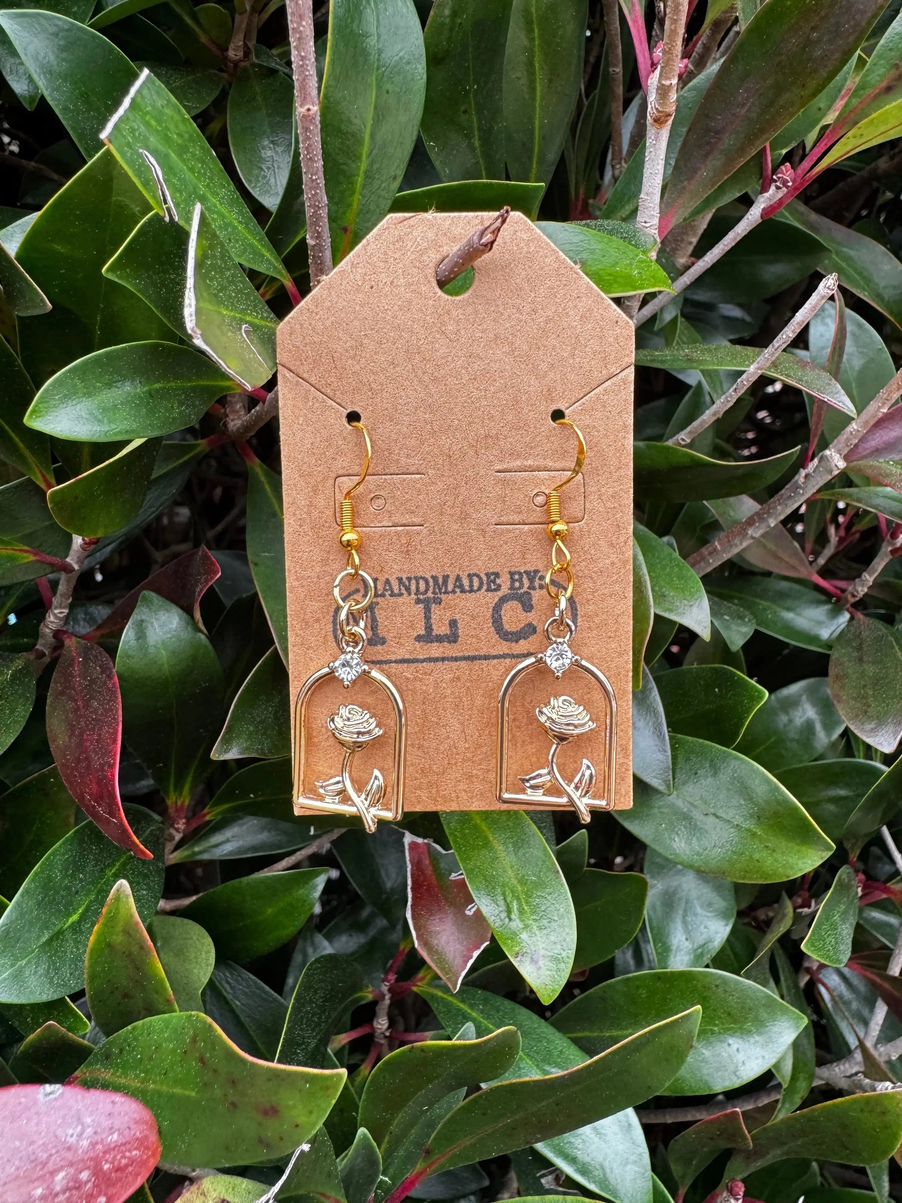 Tale as Old as Time Earrings by Mushroom Lady Co, handmade jewelry main product photo