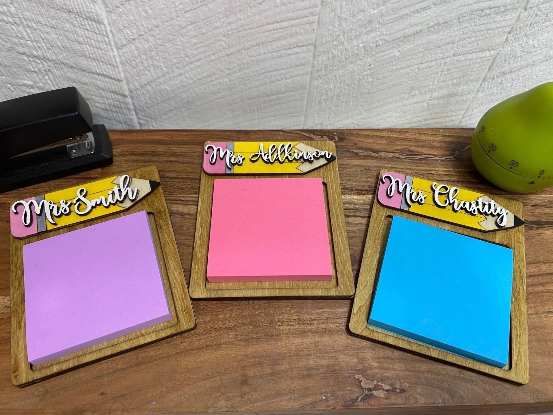 Teacher Post It Note Holder by Poor Hog Customs, Southern food gift detail photo 2