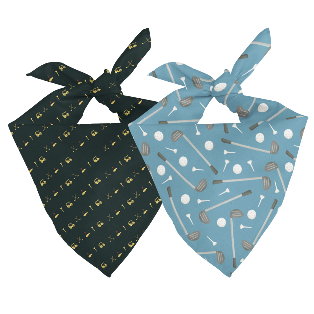 Tee Time Golf Reversible Dog Bandana