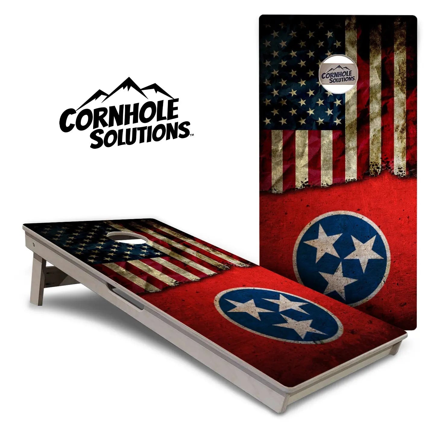 Tennessee USA Flag Cornhole Boards - Professional Tournament Series Cornhole Solutions