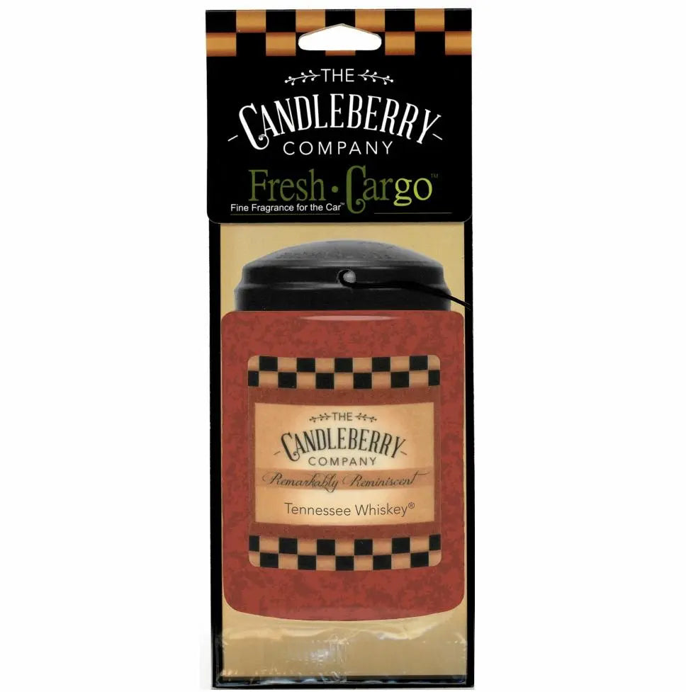 Tennessee Whiskey®- "Fresh Cargo"®, Scent for the Car (2-PACK) (Collective) The Candleberry® Candle Company