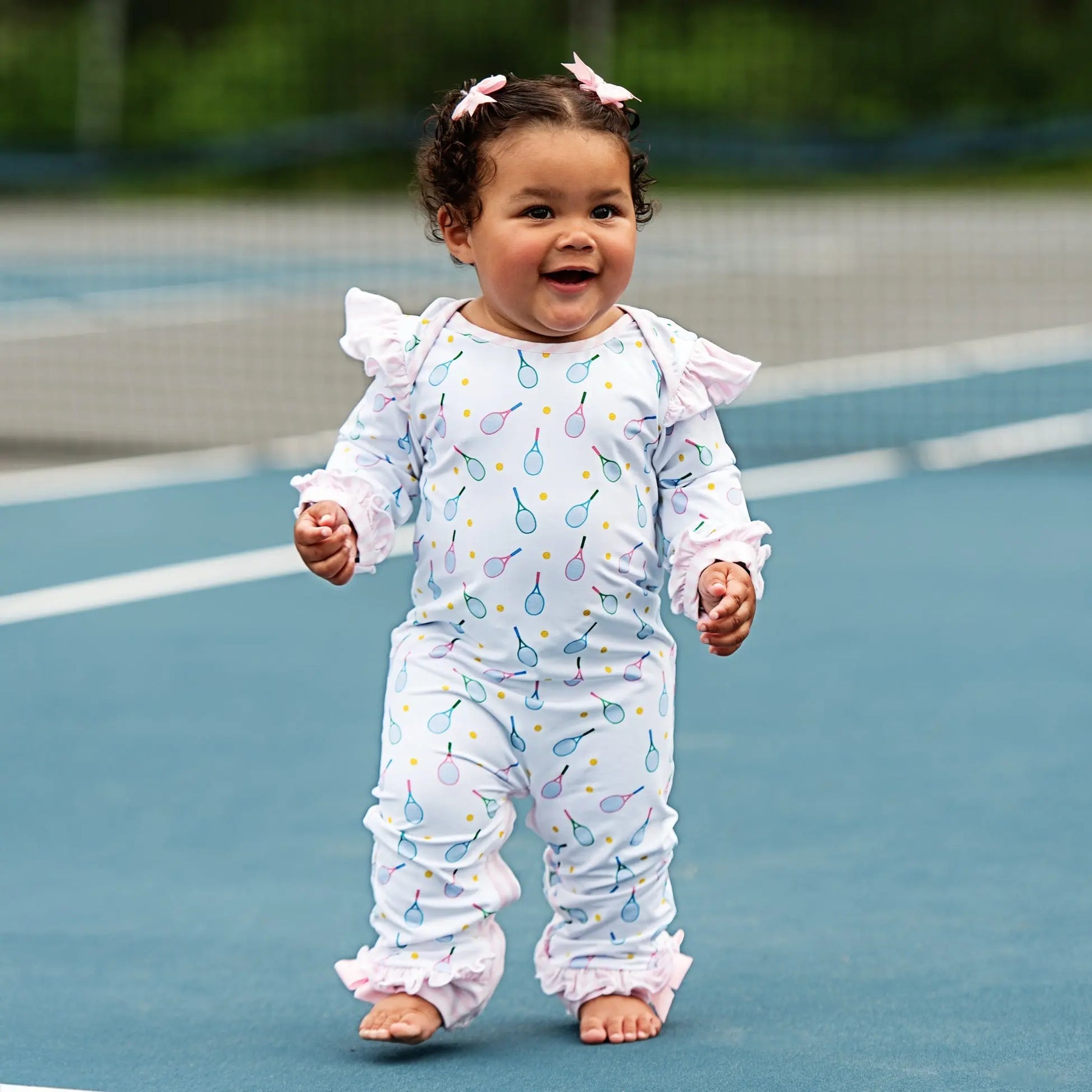 Tennis Romper by Seven Lantern Lane, Southern lifestyle apparel detail photo 2