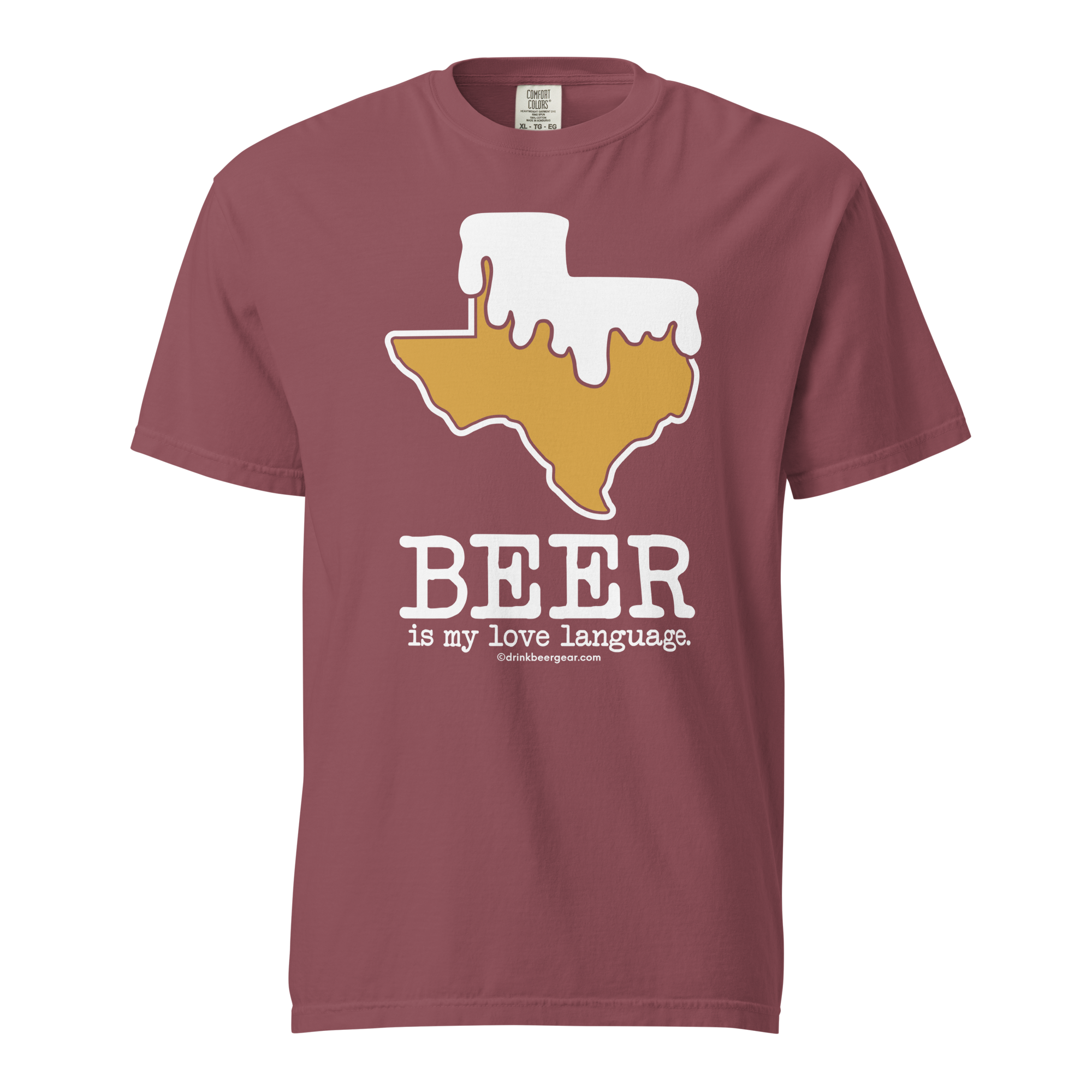 Texas Beer Mug Tee - Beer Is My Love Language. - COMFORT COLORS BRAND TEE Drink Beer Gear
