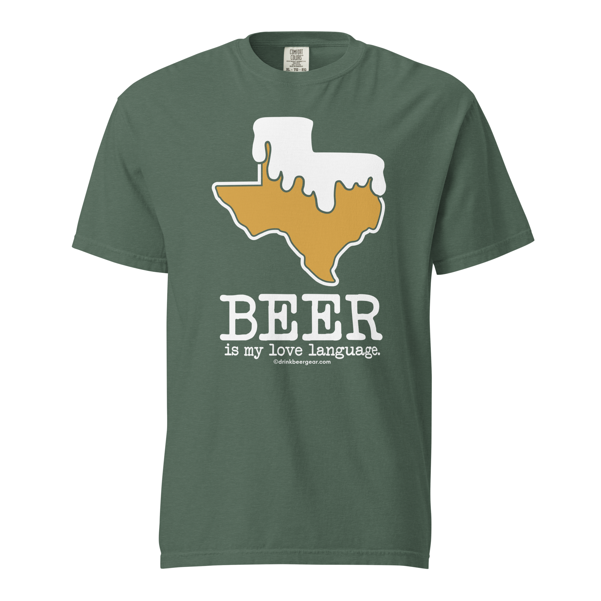 Texas Beer Mug Tee - Beer Is My Love Language. - COMFORT COLORS BRAND TEE Drink Beer Gear