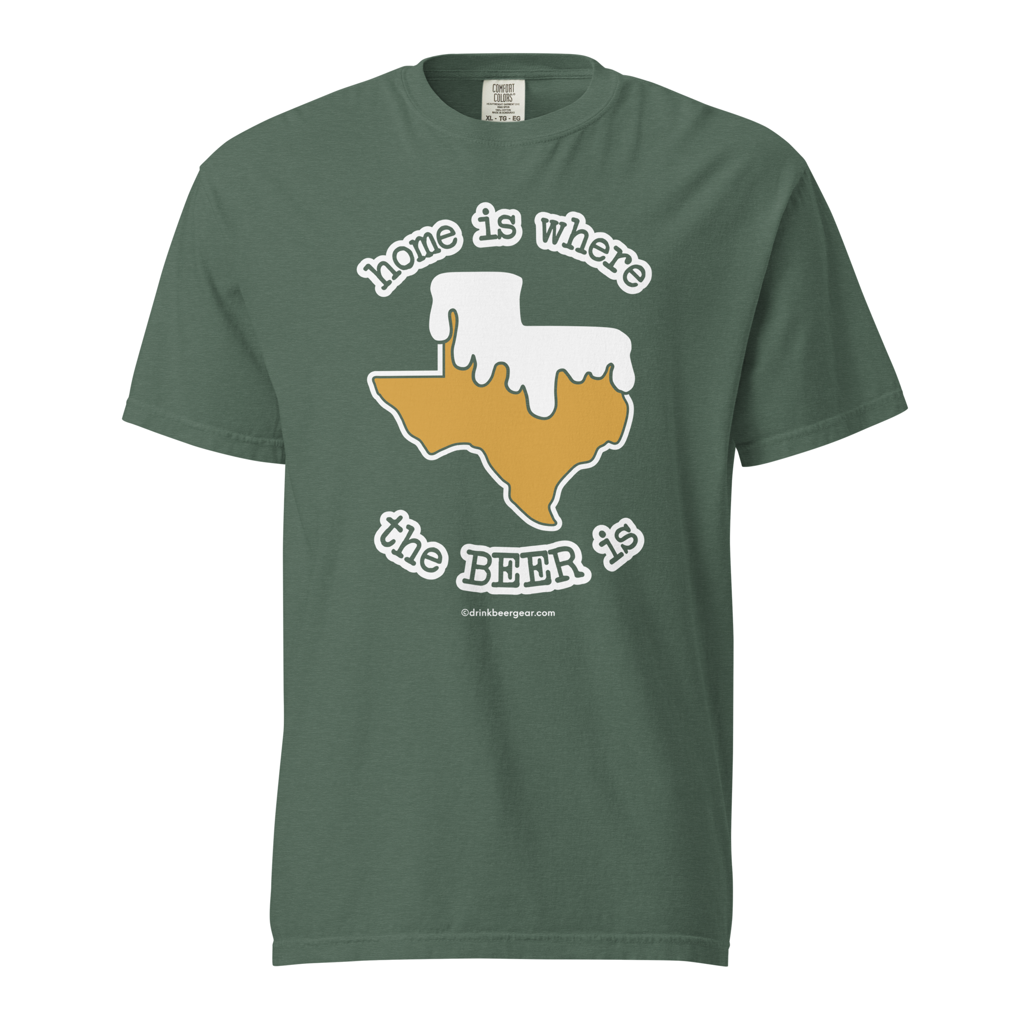 Texas Beer Mug Tee - Home Is Where The Beer Is - COMFORT COLORS BRAND TEE Drink Beer Gear