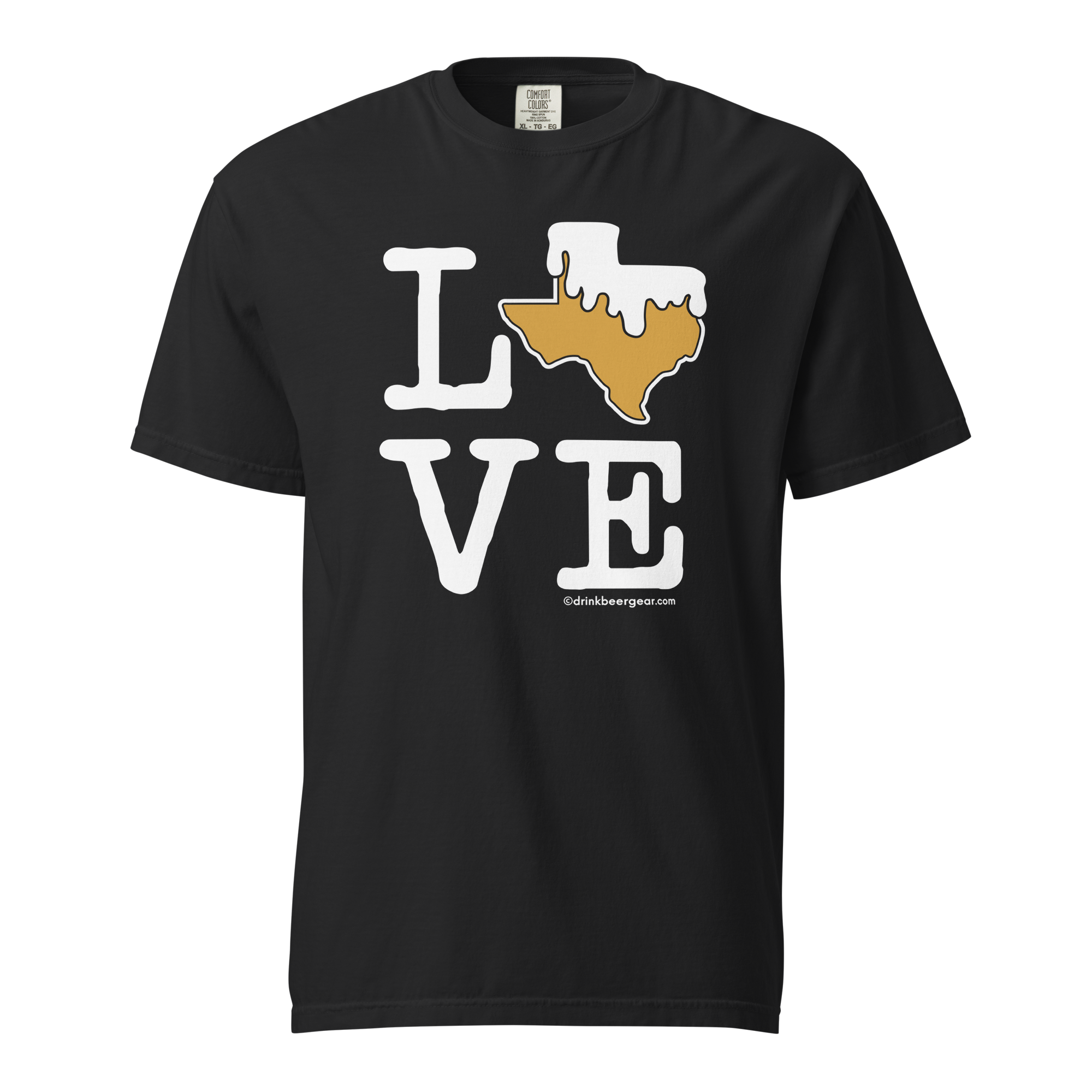 Texas Beer Mug Tee - LOVE - COMFORT COLORS BRAND TEE Drink Beer Gear