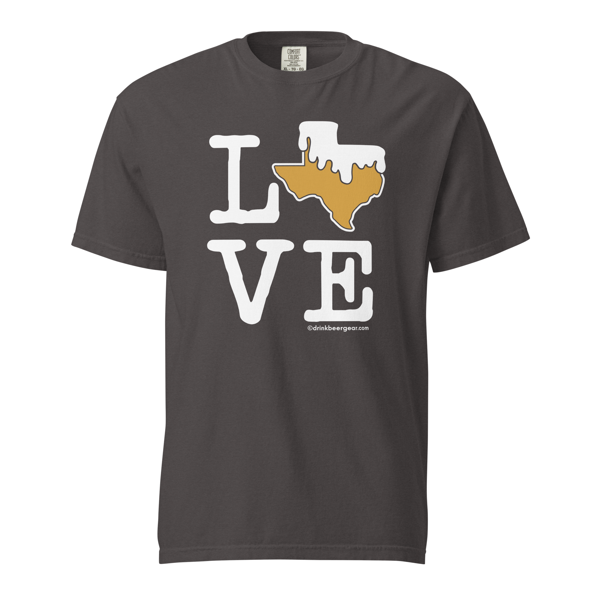 Texas Beer Mug Tee - LOVE - COMFORT COLORS BRAND TEE Drink Beer Gear