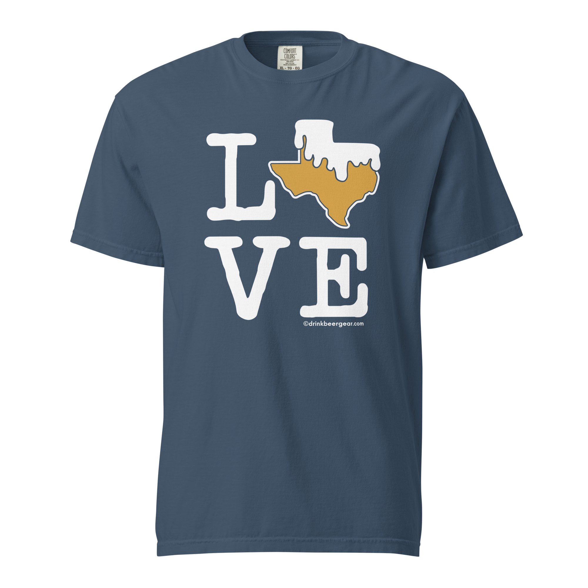 Texas Beer Mug Tee - LOVE - COMFORT COLORS BRAND TEE Drink Beer Gear
