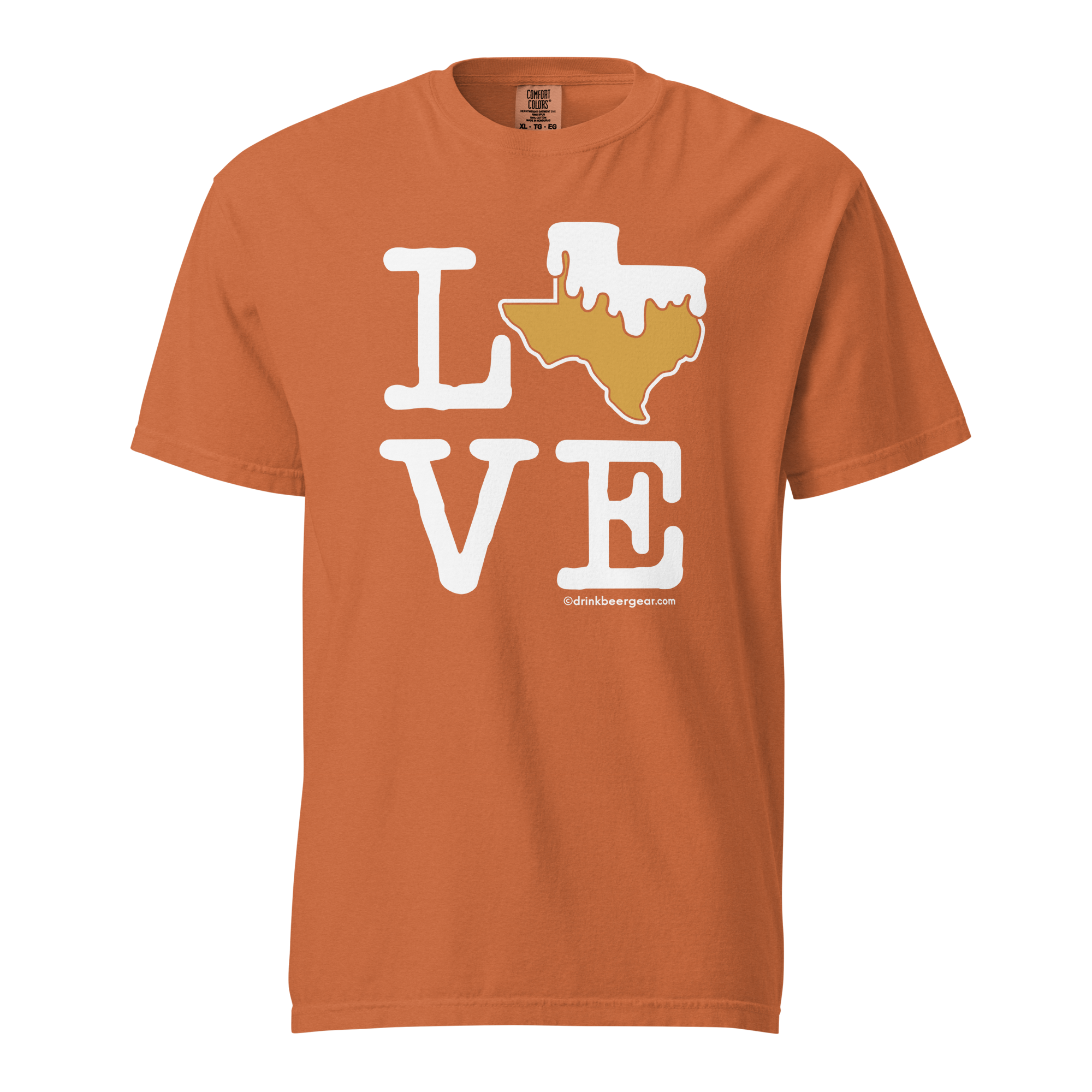 Texas Beer Mug Tee - LOVE - COMFORT COLORS BRAND TEE Drink Beer Gear