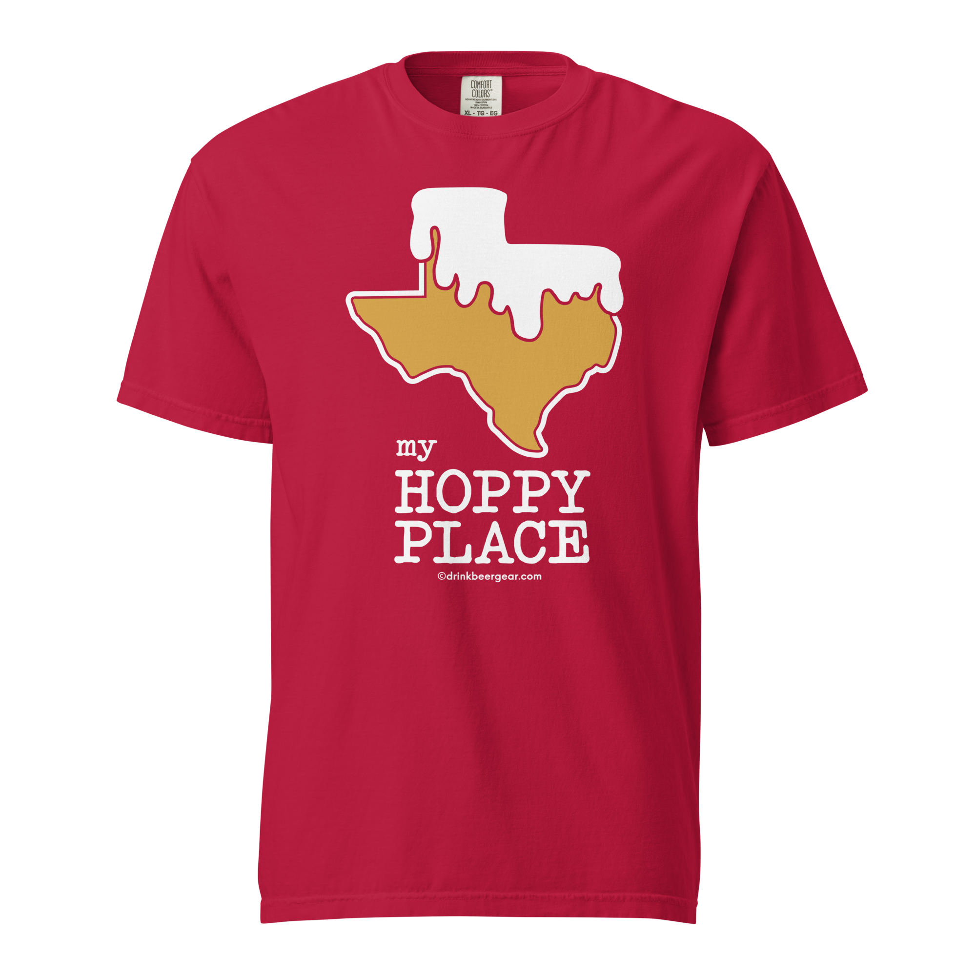 Texas Beer Mug Tee - My Hoppy Place - COMFORT COLORS BRAND TEE Drink Beer Gear