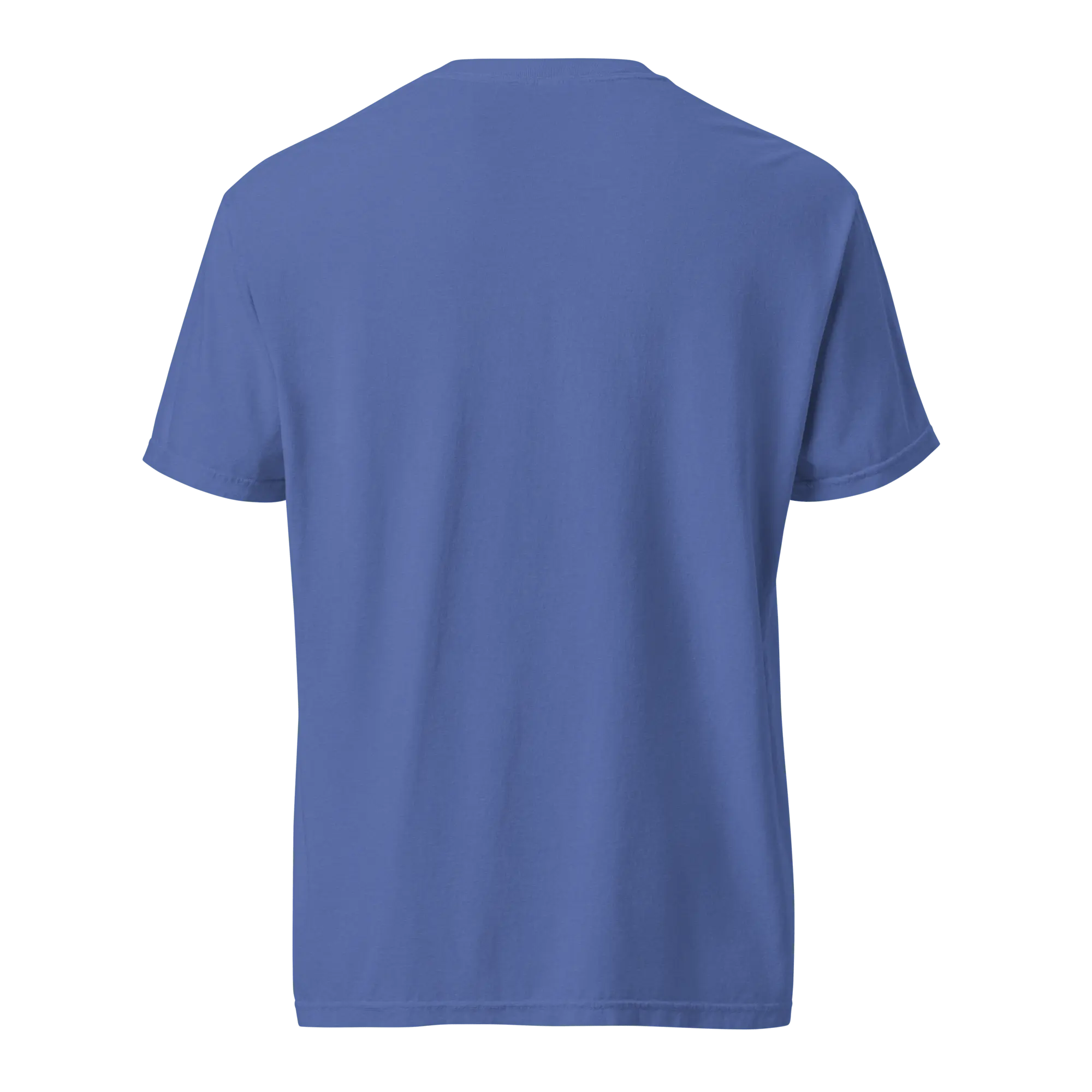 Back view of Blue Comfort Colors t-shirt. Shop at Main Street Collective.