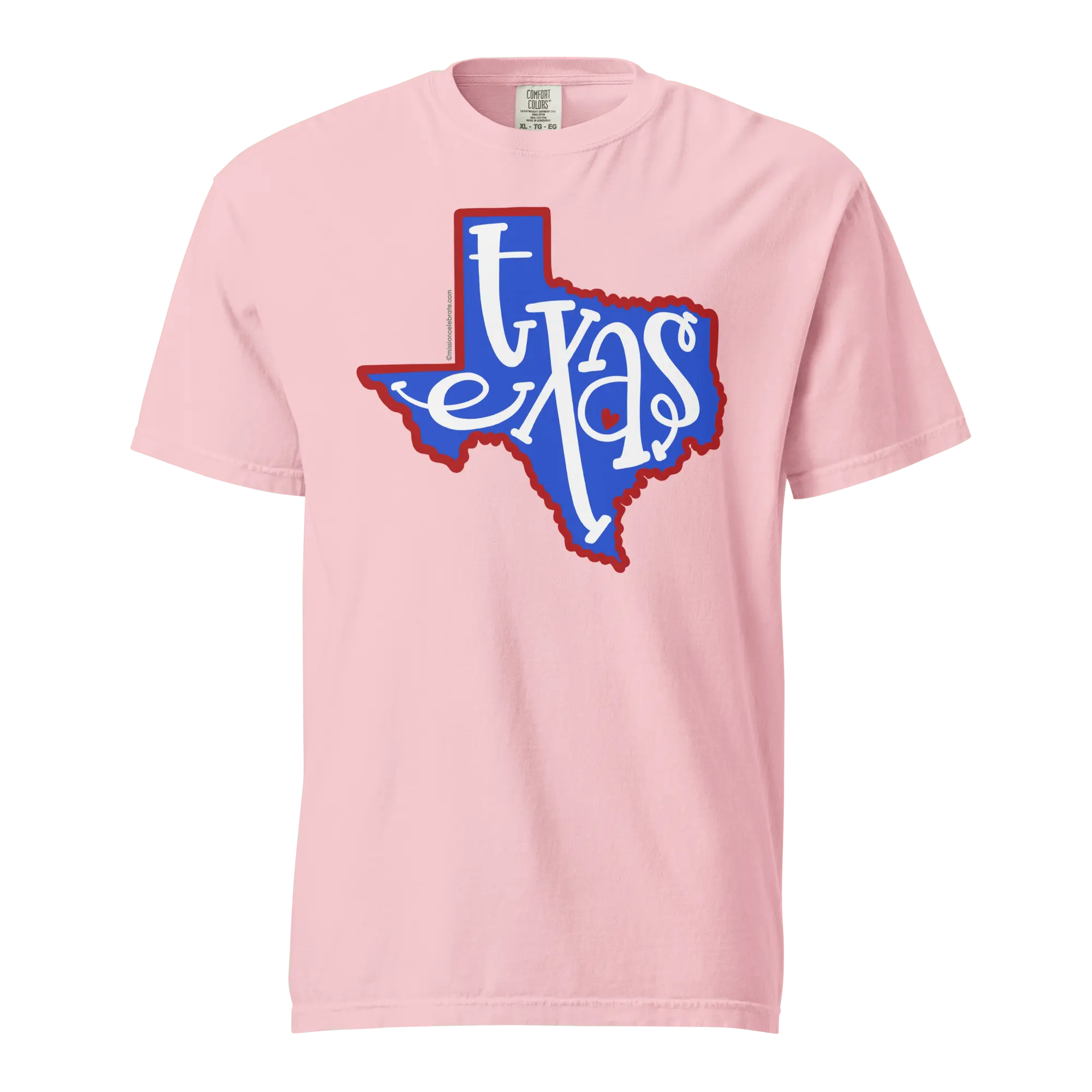Texas T-shirt: Bouncy Letter Design by Leslie Gonce, Comfort Colors Tee. Main Street Collective.