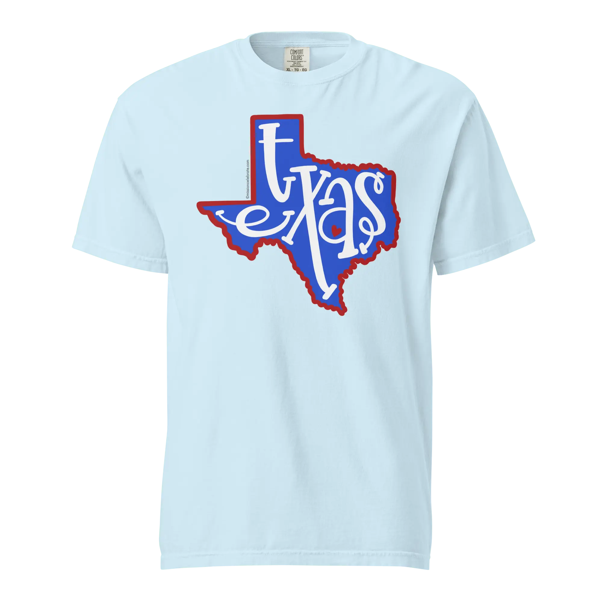 Texas T-shirt - Bouncy Handlettered Design by Leslie Gonce - Comfort Colors Tee - Main Street Collective