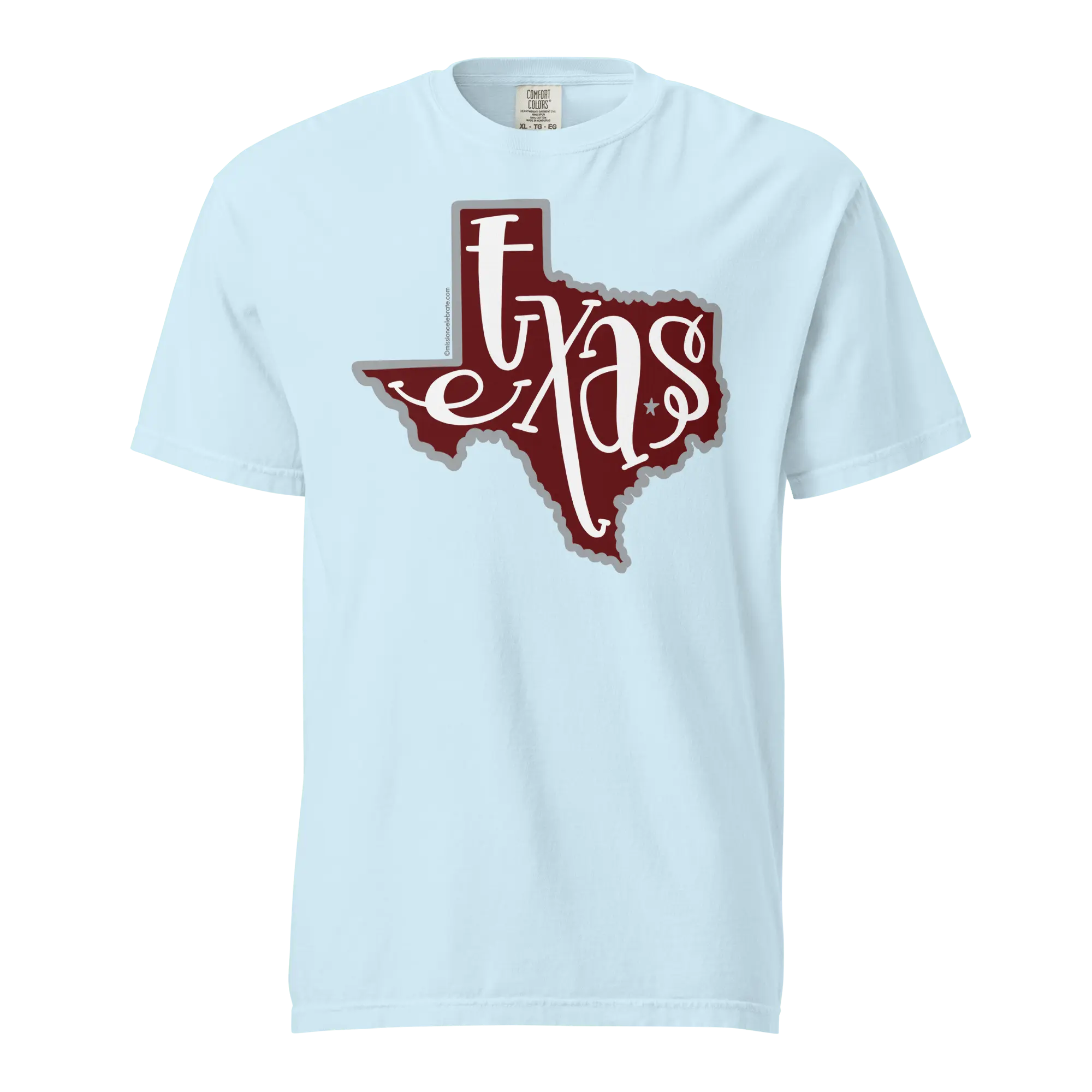 Texas T-shirt: Handlettered Design, Comfort Colors Unisex Tee. Shop Now!