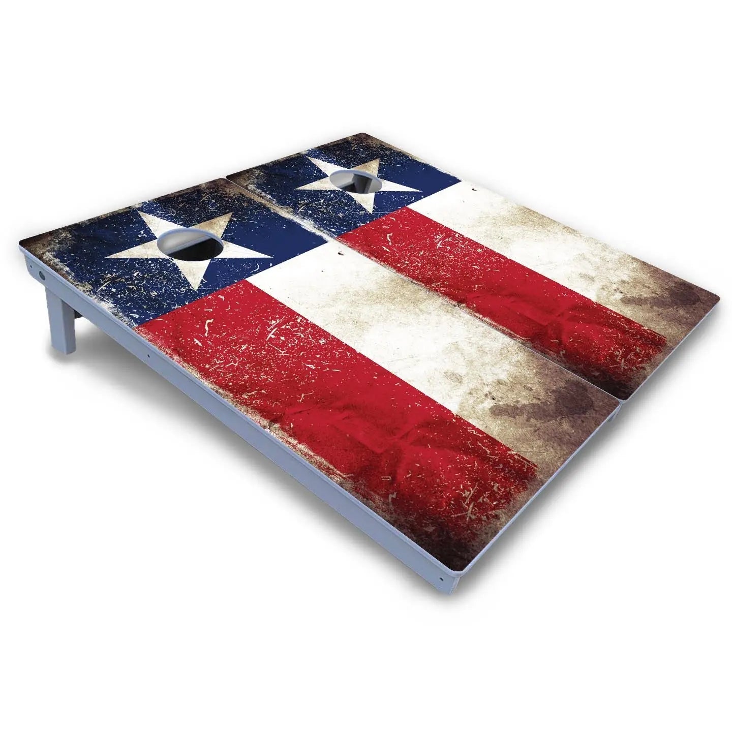 Texas Distressed Flag Cornhole Boards - All Weather Series by Cornhole Solutions, custom cornhole board detail photo 3