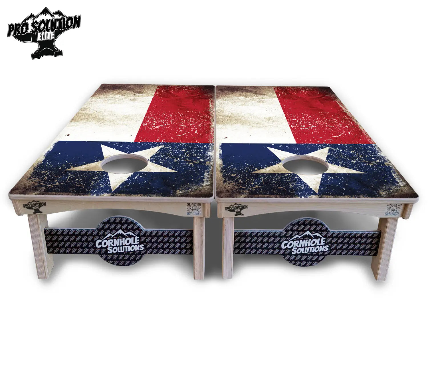 Texas Distressed Flag Cornhole Boards - Pro Solution Elite Series by Cornhole Solutions, custom cornhole board detail photo 3