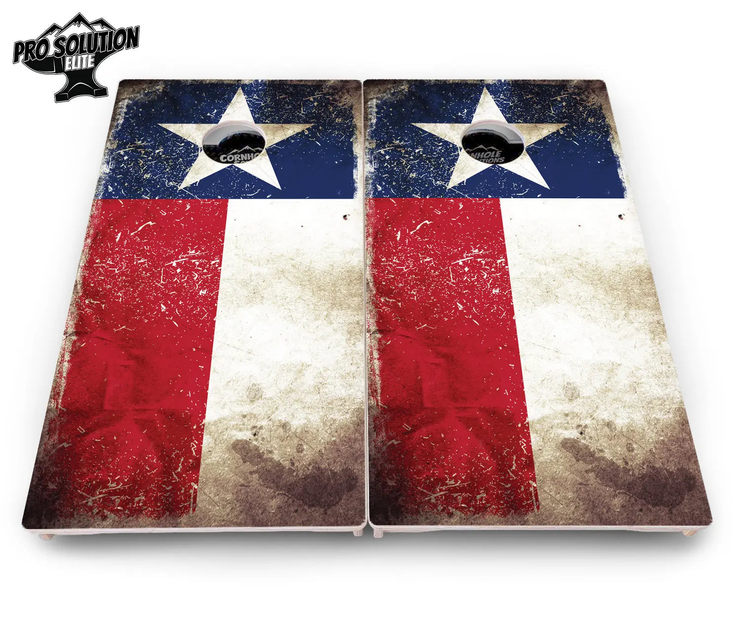 Texas Distressed Flag Cornhole Boards - Pro Solution Elite Series by Cornhole Solutions, custom cornhole board detail photo 4