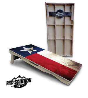 Texas Flag Cornhole Boards - Pro Solution Lite Series by Cornhole Solutions, custom cornhole board main product photo