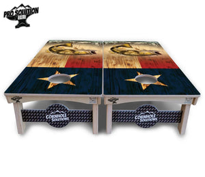 Texas Flag Deer & Fish Cornhole Boards - Pro Solution Elite Series by Cornhole Solutions, custom cornhole board detail photo 9