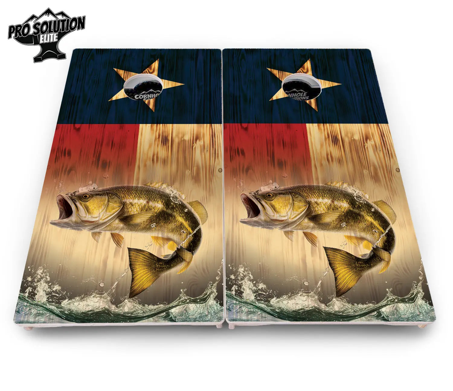 Texas Flag Deer & Fish Cornhole Boards - Pro Solution Elite Series by Cornhole Solutions, custom cornhole board detail photo 10