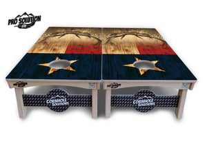 Texas Flag Deer & Fish Cornhole Boards - Pro Solution Lite Series by Cornhole Solutions, custom cornhole board detail photo 4