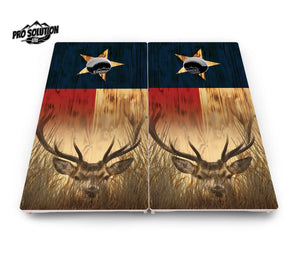 Texas Flag Deer & Fish Cornhole Boards - Pro Solution Lite Series by Cornhole Solutions, custom cornhole board detail photo 5
