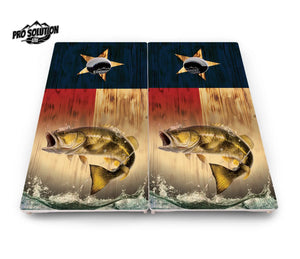 Texas Flag Deer & Fish Cornhole Boards - Pro Solution Lite Series by Cornhole Solutions, custom cornhole board detail photo 8