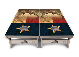 Texas Flag Deer & Fish Cornhole Boards - Professional Tournament Series by Cornhole Solutions, custom cornhole board detail photo 12