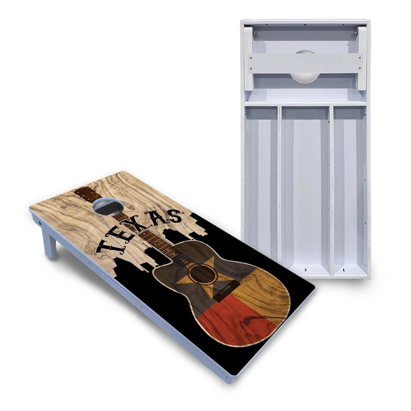 Texas Guitar Cornhole Boards - All Weather Series by Cornhole Solutions, custom cornhole board main product photo