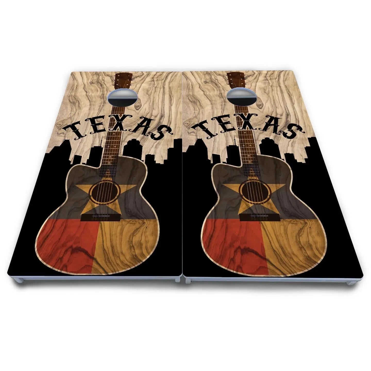 Texas Guitar Cornhole Boards - All Weather Series by Cornhole Solutions, custom cornhole board detail photo 4